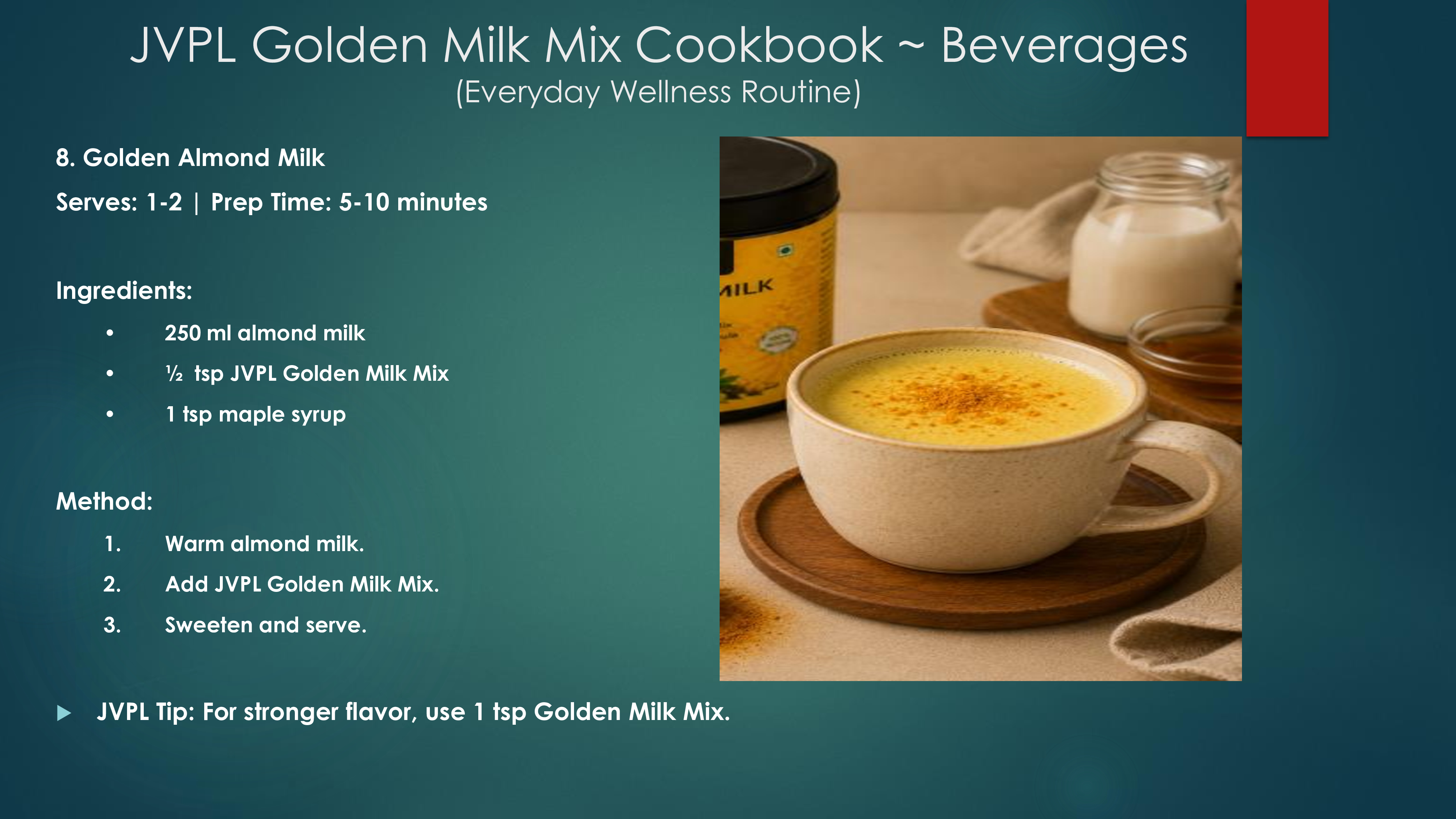 Almond Milk Turmeric Golden Latte Drink