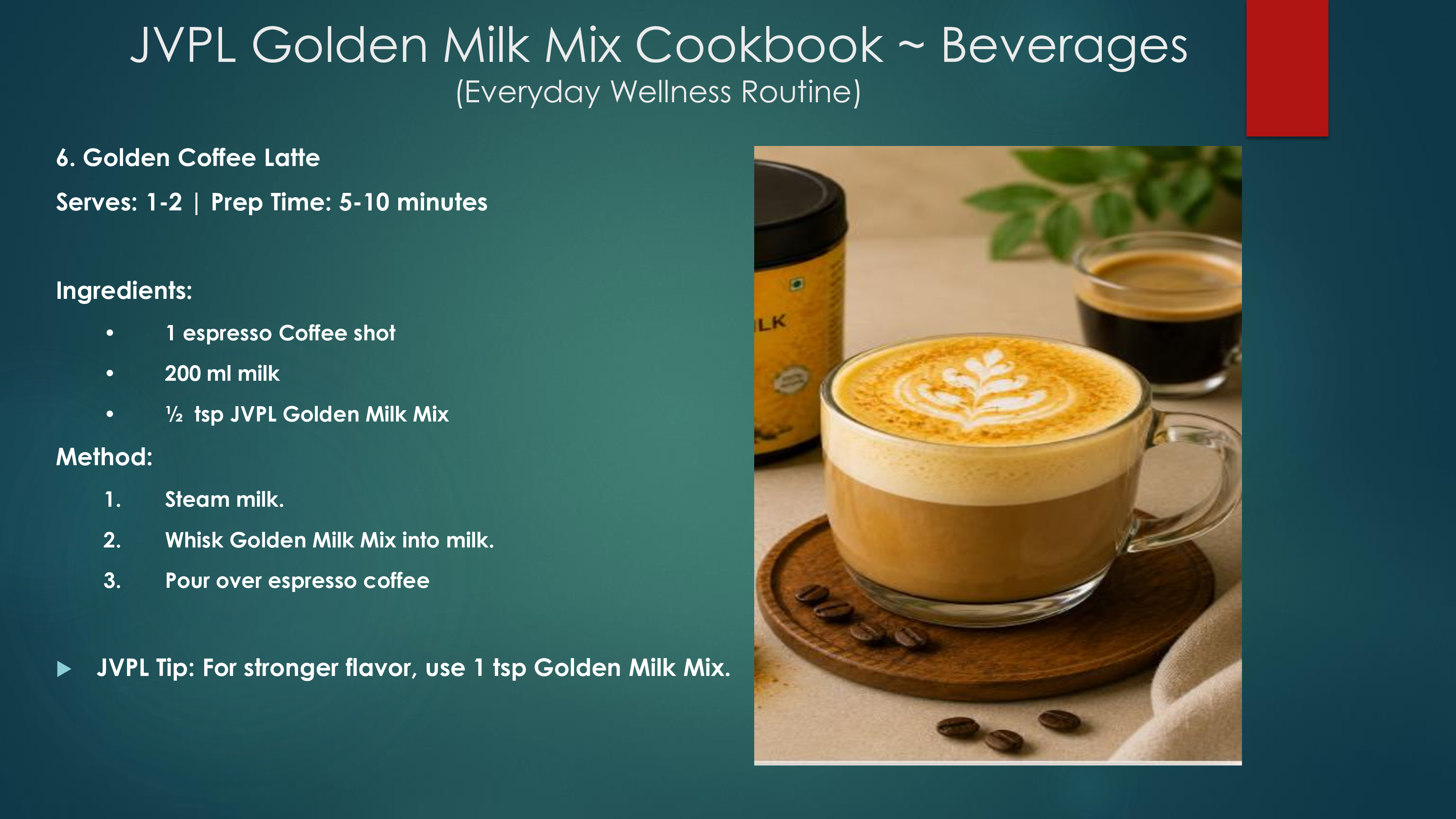 Golden Milk Coffee Espresso Latte Recipe